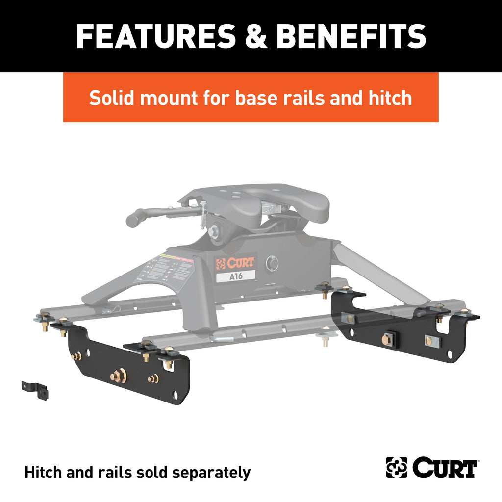 CURT 16424 Custom 5th Wheel Brackets, Select Ford F-250, F-350, F-450 Super Duty