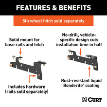 Load image into Gallery viewer, CURT 16437 Custom 5th Wheel Brackets, Select Ford F-150, F-250
