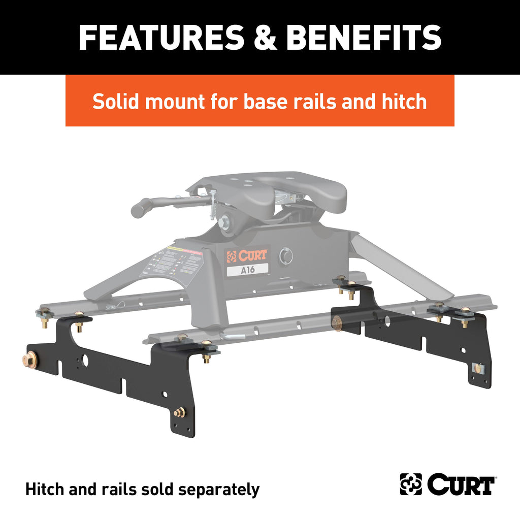 CURT 16437 Custom 5th Wheel Brackets, Select Ford F-150, F-250