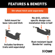 Load image into Gallery viewer, CURT 16441 Custom 5th Wheel Brackets, Select Ford F-150 (Except 5.5' Bed)