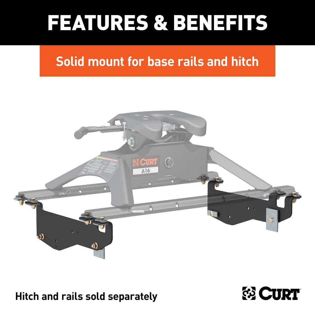 CURT 16443 Custom 5th Wheel Brackets, Select Ford F-250, F-350 Super Duty