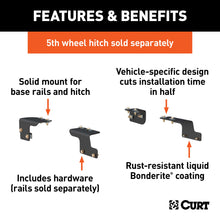 Load image into Gallery viewer, CURT 16468 Custom 5th Wheel Brackets, Select Toyota Tundra, 6.5' Bed (No Extended Crew Cab)