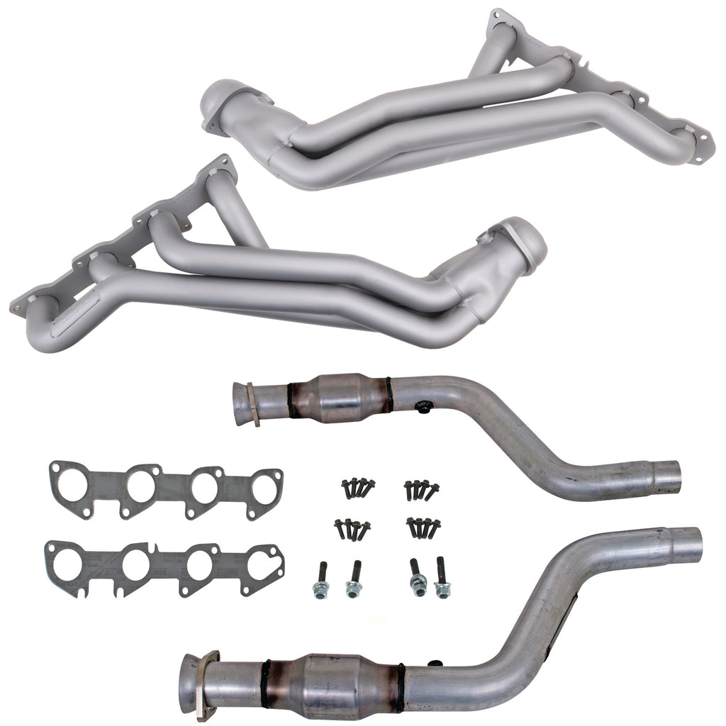 BBK Performance Parts 16472 05-08 DODGE 5.7 HEMI CAR LONG TUBE HEADERS AND SHORT MID PIPE (TITANIUM CERAMIC) for Select Chrysler 300, Dodge Challenger, Dodge Charger, Dodge Magnum