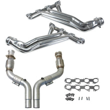 Load image into Gallery viewer, BBK Performance Parts 16484 06-24 DODGE 6.1/6.2/6.4 HEMI 1-7/8 LONG TUBE HEADERS PLUS MID PIPE (SILVER) for Select Chrysler 300, Dodge Challenger, Dodge Charger, Dodge Durango, Dodge Magnum