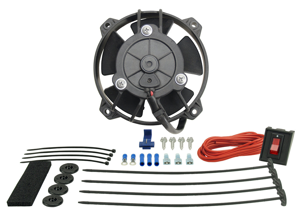Derale 16504 4" Tornado Electric Puller Fan, Premium Mounting Kit