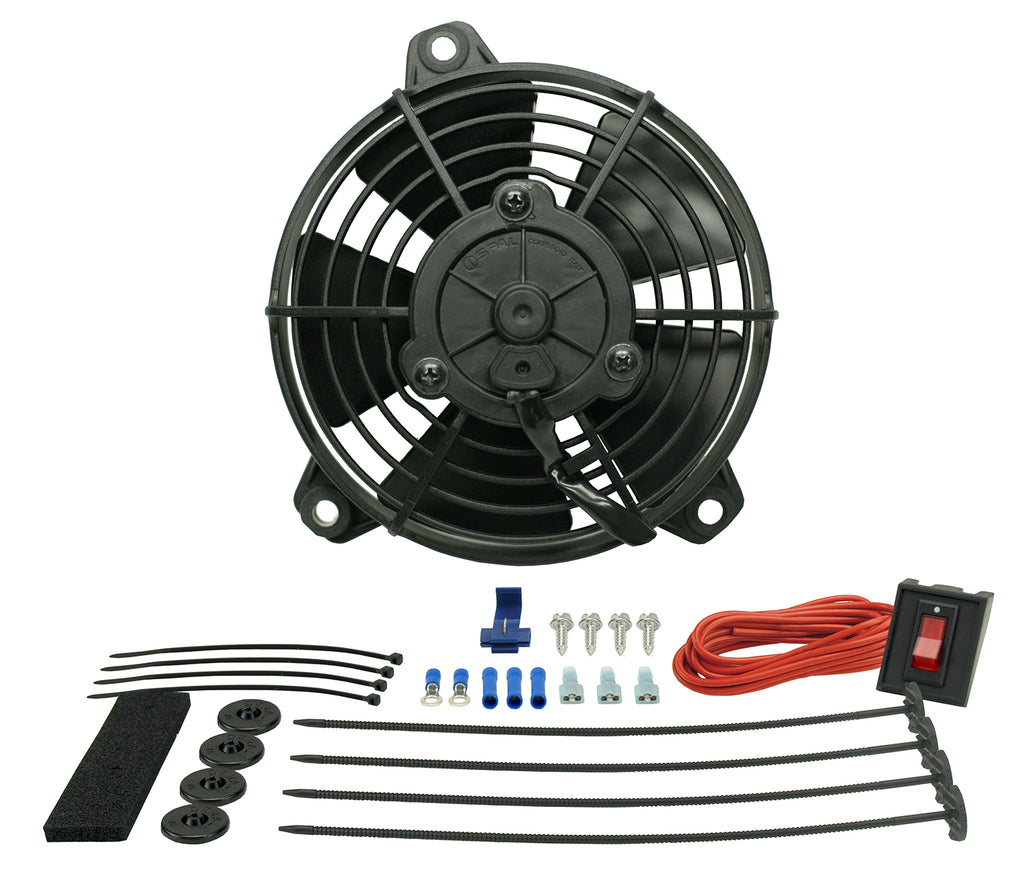Derale 16505 5" Tornado Electric Puller Fan, Premium Mounting Kit