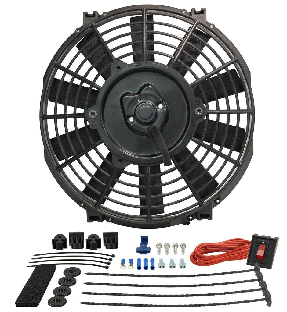 Derale 16509 9" Tornado Electric Puller Fan, Premium Mounting Kit