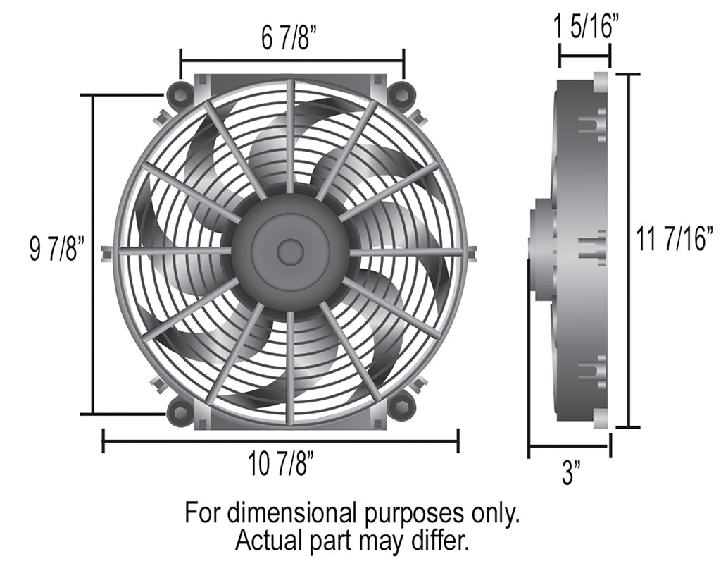 Derale 16510 10" Tornado Electric Puller Fan, Premium Mounting Kit