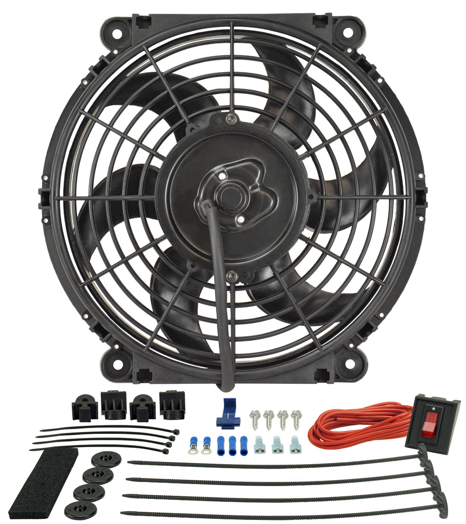 Derale 16510 10" Tornado Electric Puller Fan, Premium Mounting Kit
