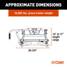 Load image into Gallery viewer, CURT 16511 E16 Sliding 5th Wheel Hitch, 16,000 lbs.