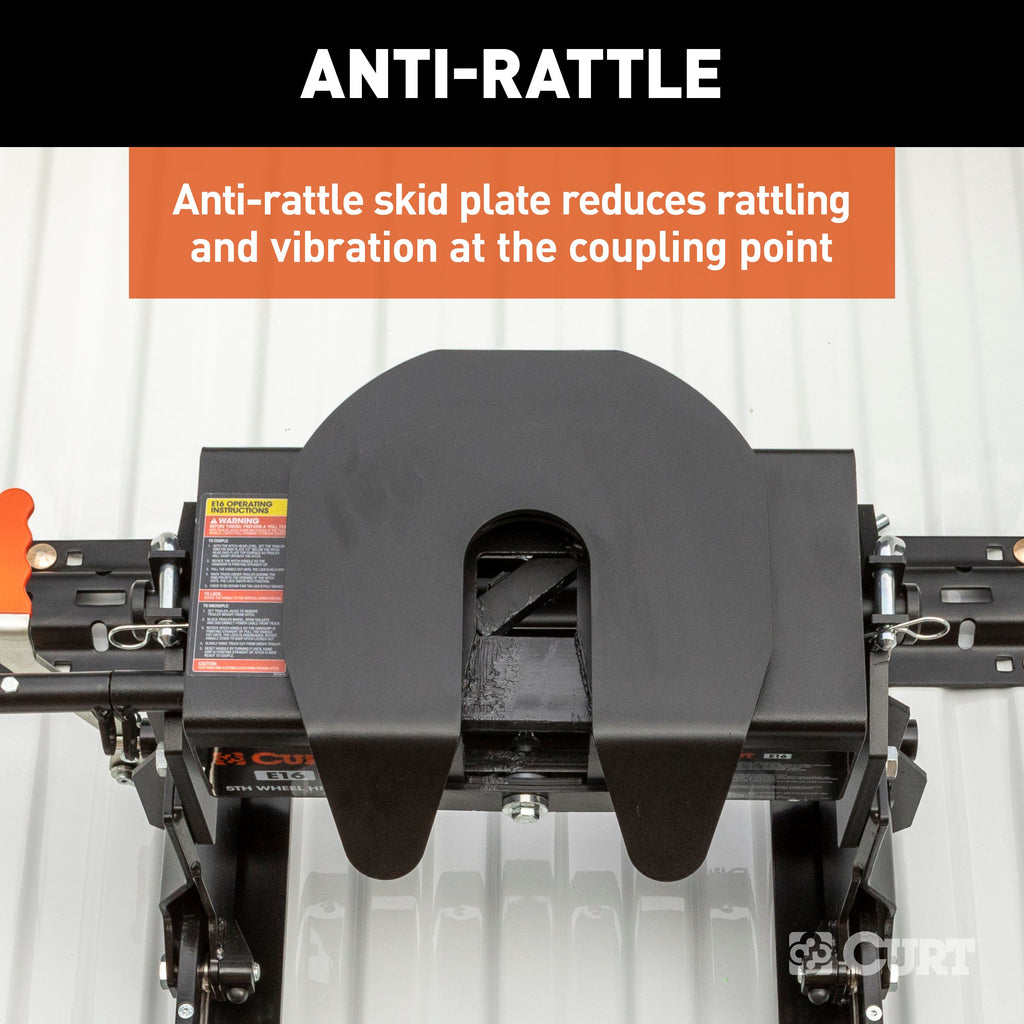 CURT 16511 E16 Sliding 5th Wheel Hitch, 16,000 lbs.