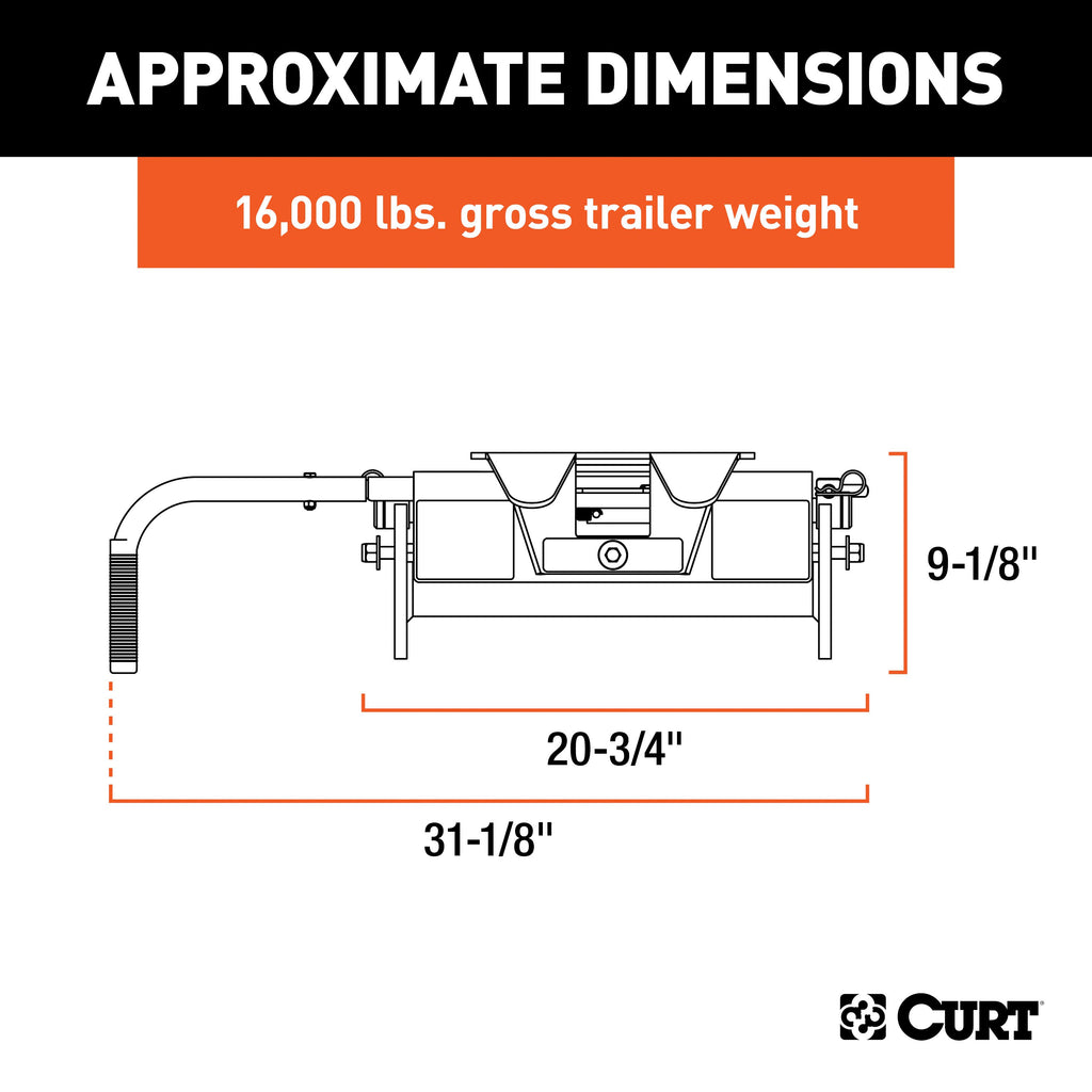 CURT 16515 E16 5th Wheel Hitch Head