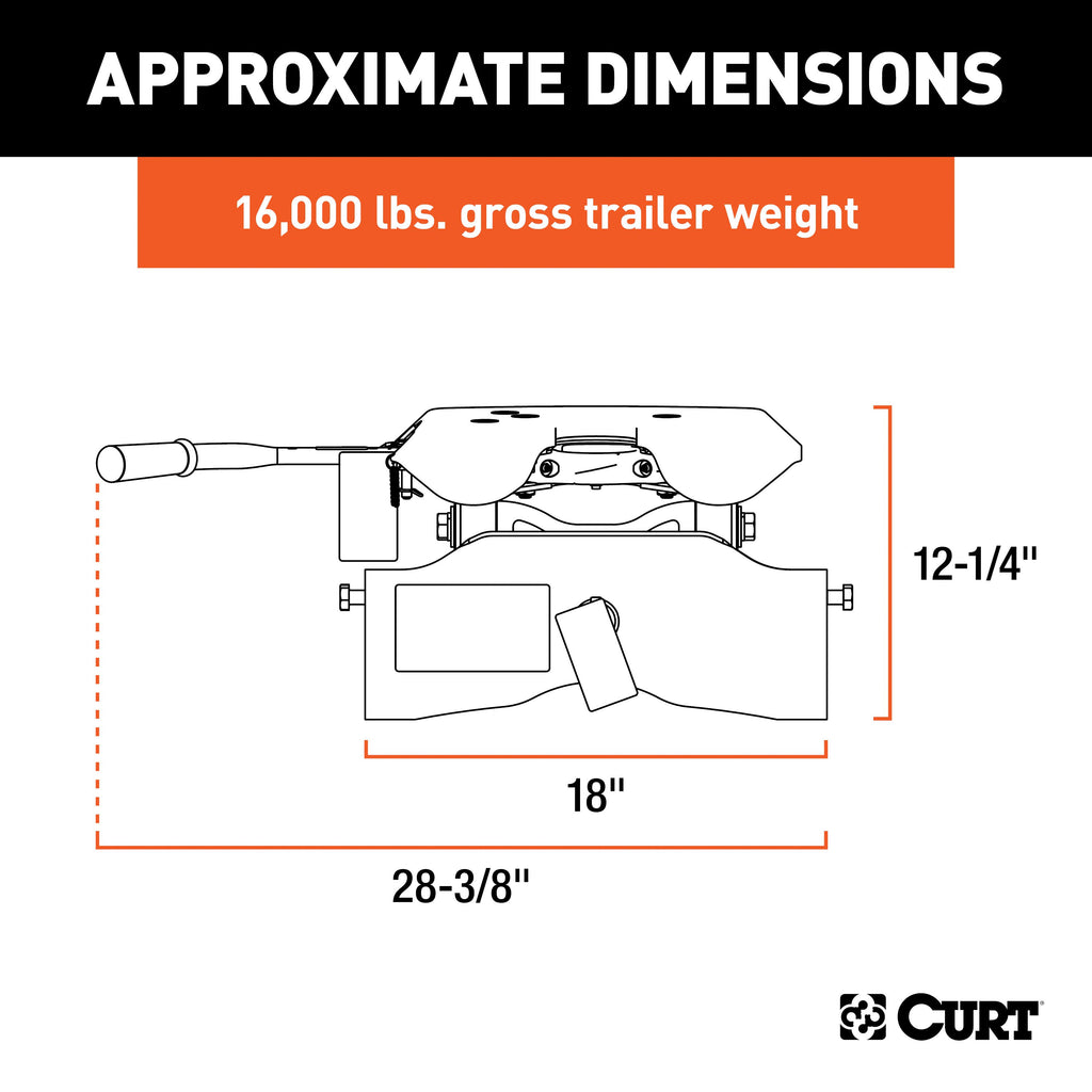 CURT 16520 A16 5th Wheel Hitch Head