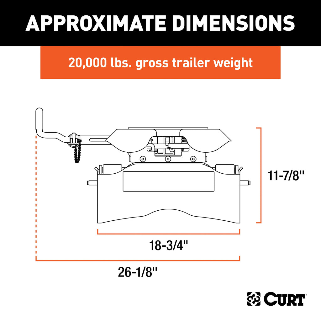CURT 16530 Q20 5th Wheel Hitch Head