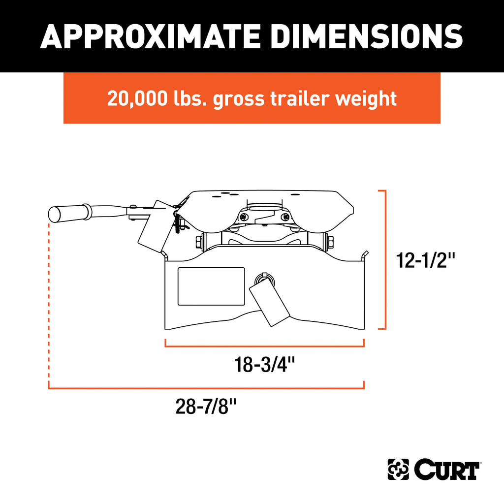 CURT 16540 A20 5th Wheel Hitch Head
