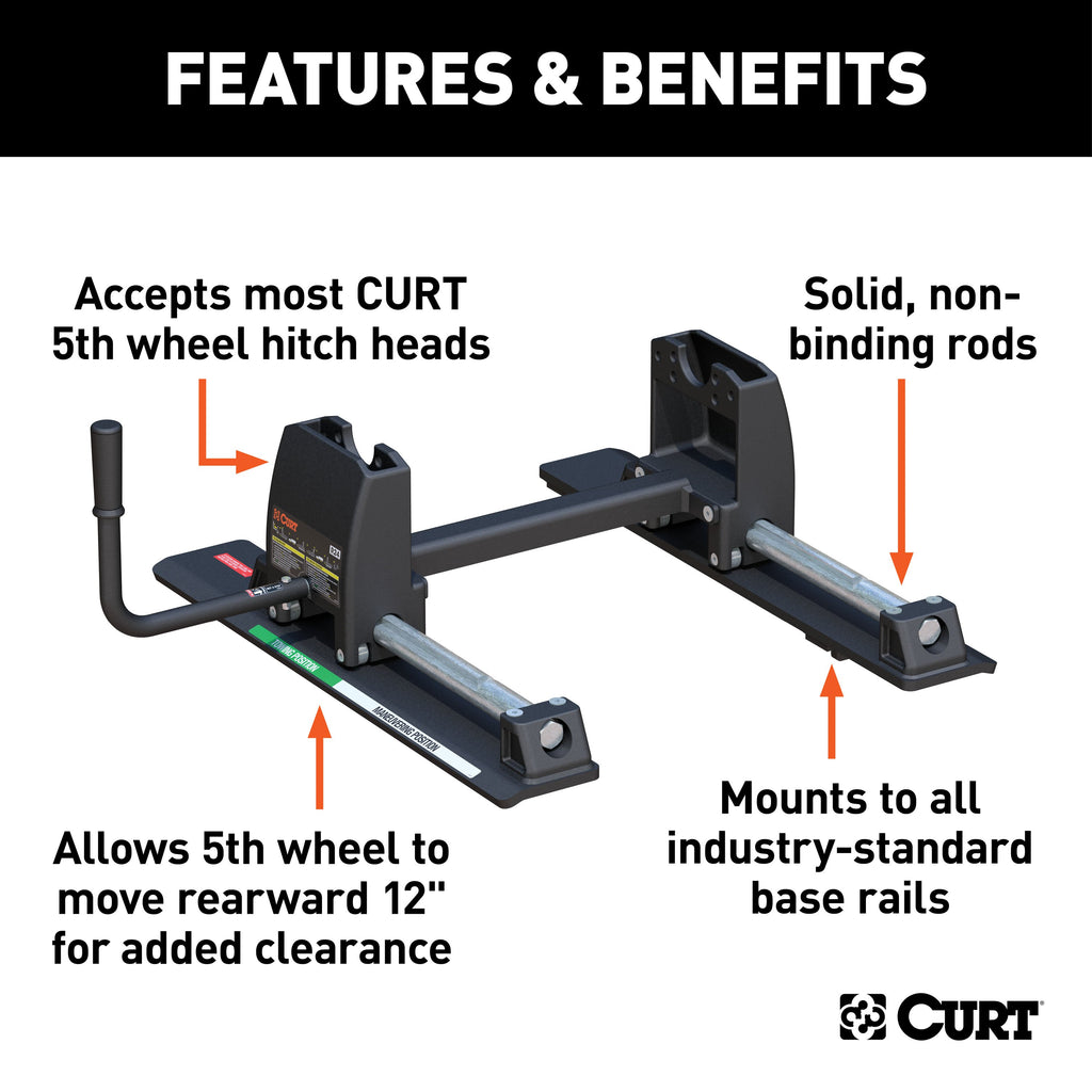 CURT 16570 R24 5th Wheel Roller, 24,000 lbs.