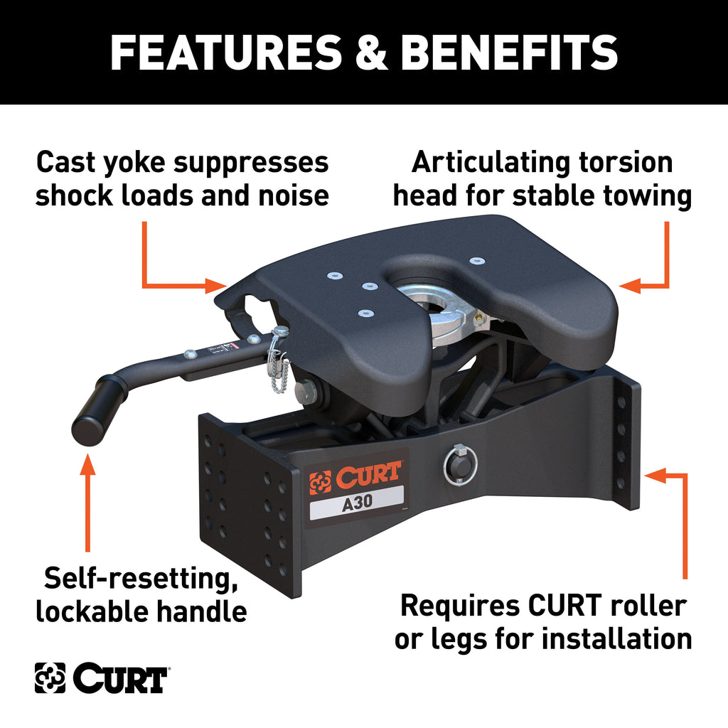 CURT 16590 A30 5th Wheel Hitch Head
