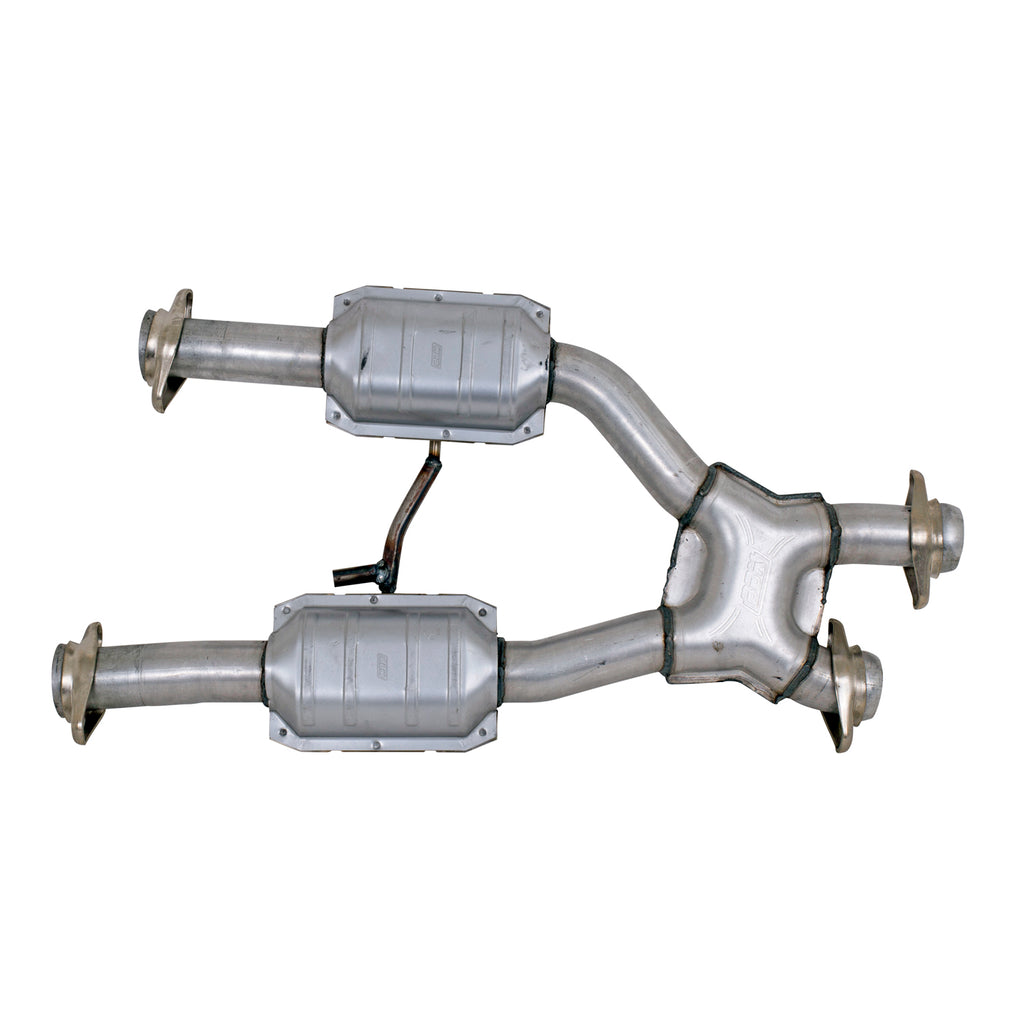 BBK Performance Parts 1659 1979-1993 MUSTANG 5.0 2.5 SHORT MID X PIPE W/CONVERTERS for Select Ford Mustang