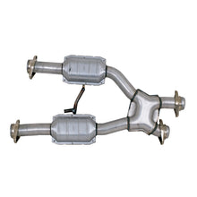 Load image into Gallery viewer, BBK Performance Parts 1659 1979-1993 MUSTANG 5.0 2.5 SHORT MID X PIPE W/CONVERTERS for Select Ford Mustang