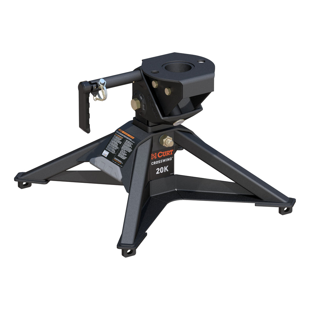 CURT 16600 CrossWing 20K 5th Wheel Hitch for Industry-Standard Rails