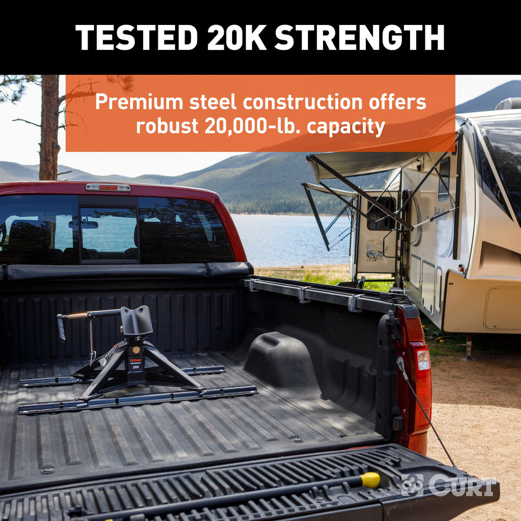 CURT 16600 CrossWing 20K 5th Wheel Hitch for Industry-Standard Rails