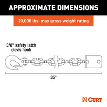 Load image into Gallery viewer, CURT 16613 CrossWing 5th Wheel Safety Chain Assembly
