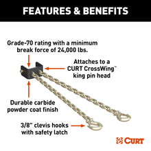 Load image into Gallery viewer, CURT 16613 CrossWing 5th Wheel Safety Chain Assembly