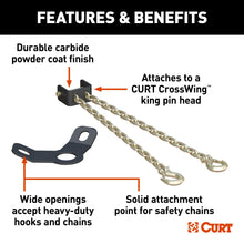 Load image into Gallery viewer, CURT 16614 CrossWing 5th Wheel Safety Chain Assembly with Gooseneck Anchor Plate