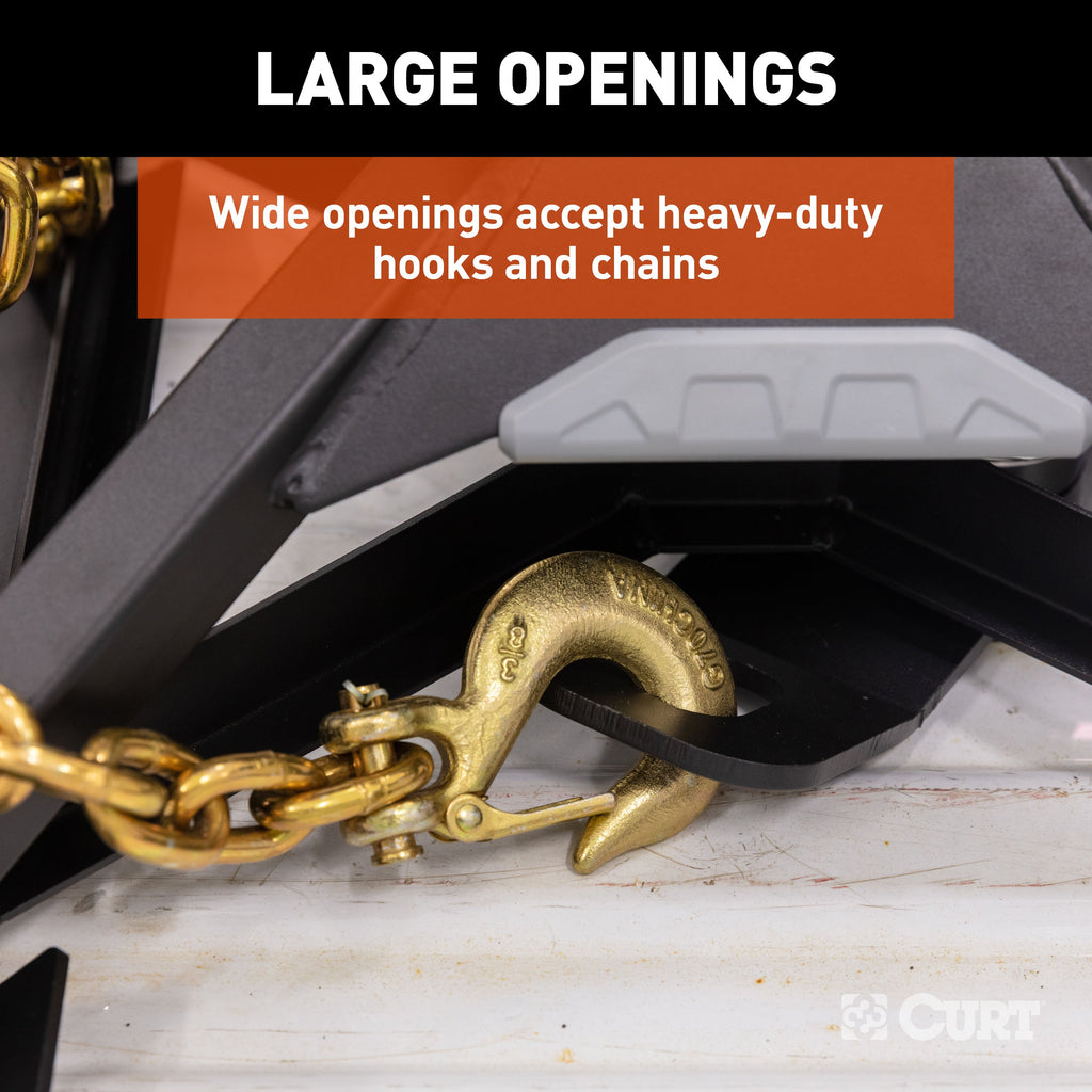 CURT 16614 CrossWing 5th Wheel Safety Chain Assembly with Gooseneck Anchor Plate