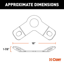 Load image into Gallery viewer, CURT 16615 CrossWing 5th Wheel Safety Chain Anchor Plate for Gooseneck Ball