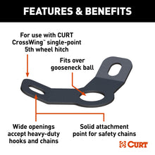 Load image into Gallery viewer, CURT 16615 CrossWing 5th Wheel Safety Chain Anchor Plate for Gooseneck Ball