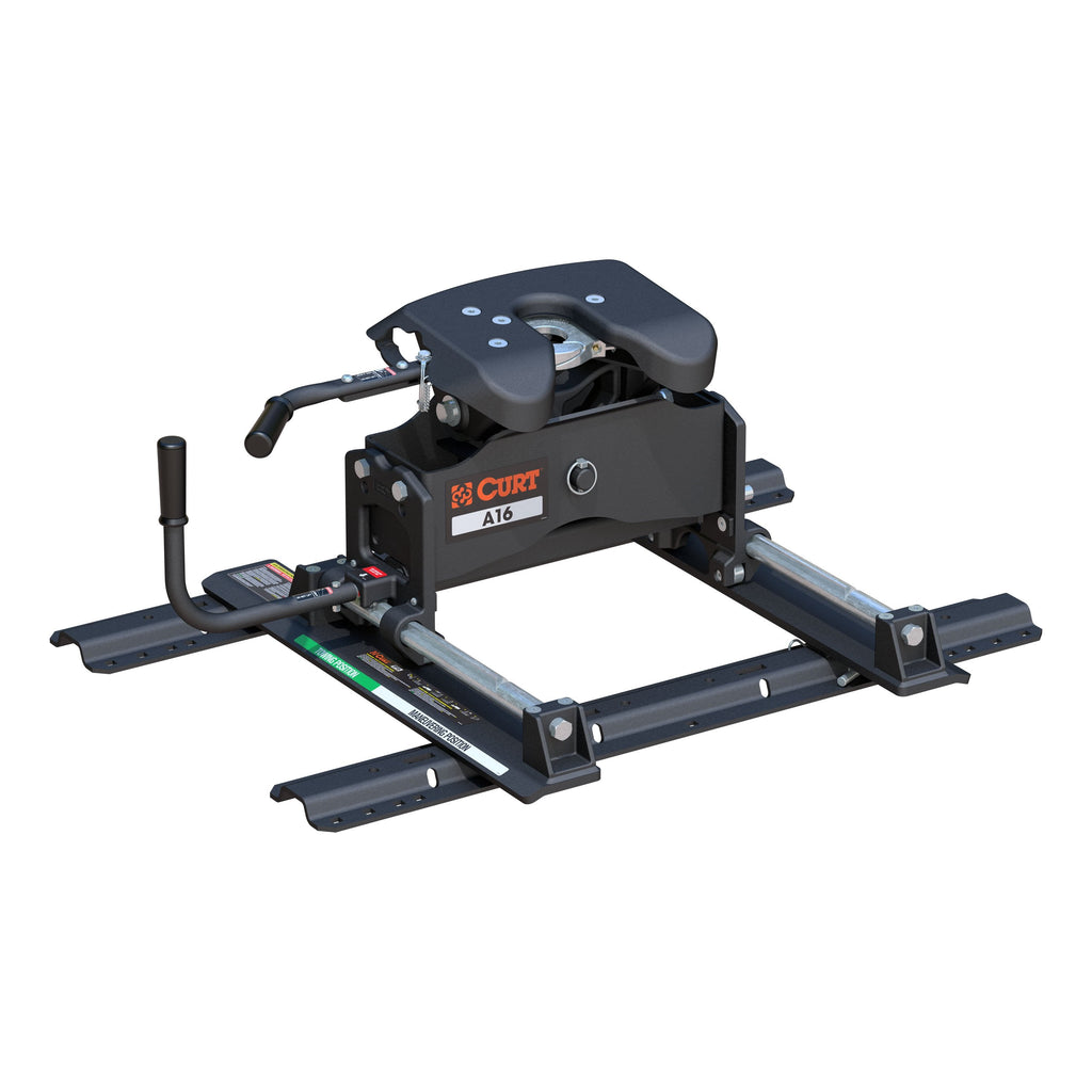 CURT 16621 A16 Sliding 5th Wheel Hitch with Rails; 16;000 lbs. - Truck Part Superstore