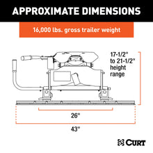 Load image into Gallery viewer, CURT 16621 A16 Sliding 5th Wheel Hitch with Rails; 16;000 lbs. - Truck Part Superstore