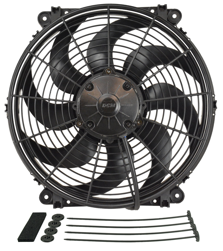 Derale 16624 14" Tornado Electric Puller Fan, Standard Mounting Kit for Select Acura CL, Acura MDX, Acura RDX, Acura RL, Acura RLX, Acura TL, Acura TSX, Audi A4, Audi A5 Quattro, Audi A6, Audi A7 Quattro, Audi Q7, BMW X5, Buick Allure, Buick Century,