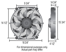 Load image into Gallery viewer, Derale 16626 16" Tornado Electric Puller Fan, Standard Mounting Kit for Select Acura SLX, Audi 5000, BMW 128i, BMW 318i, BMW 323i, BMW 323is, BMW 325, BMW 325Ci, BMW 325e, BMW 325i, BMW 525i, BMW X3, BMW Z3, Buick LeSabre, Cadillac ATS, Cadillac
