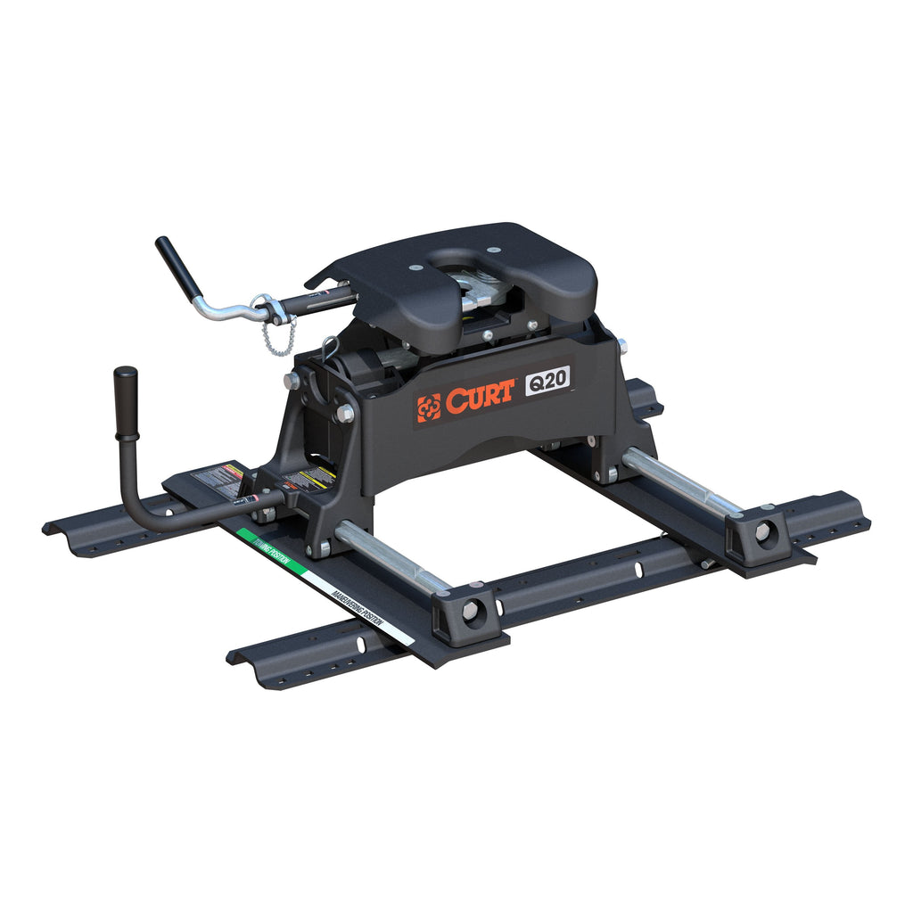 CURT 16636 Q20 Sliding 5th Wheel Hitch with Rails; 20;000 lbs. - Truck Part Superstore
