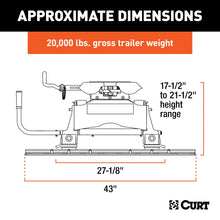 Load image into Gallery viewer, CURT 16636 Q20 Sliding 5th Wheel Hitch with Rails; 20;000 lbs. - Truck Part Superstore