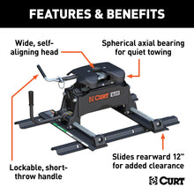 Load image into Gallery viewer, CURT 16636 Q20 Sliding 5th Wheel Hitch with Rails; 20;000 lbs. - Truck Part Superstore