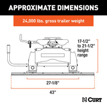 Load image into Gallery viewer, CURT 16646 Q24 Sliding 5th Wheel Hitch with Rails; 24;000 lbs. - Truck Part Superstore
