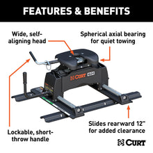Load image into Gallery viewer, CURT 16646 Q24 Sliding 5th Wheel Hitch with Rails; 24;000 lbs. - Truck Part Superstore