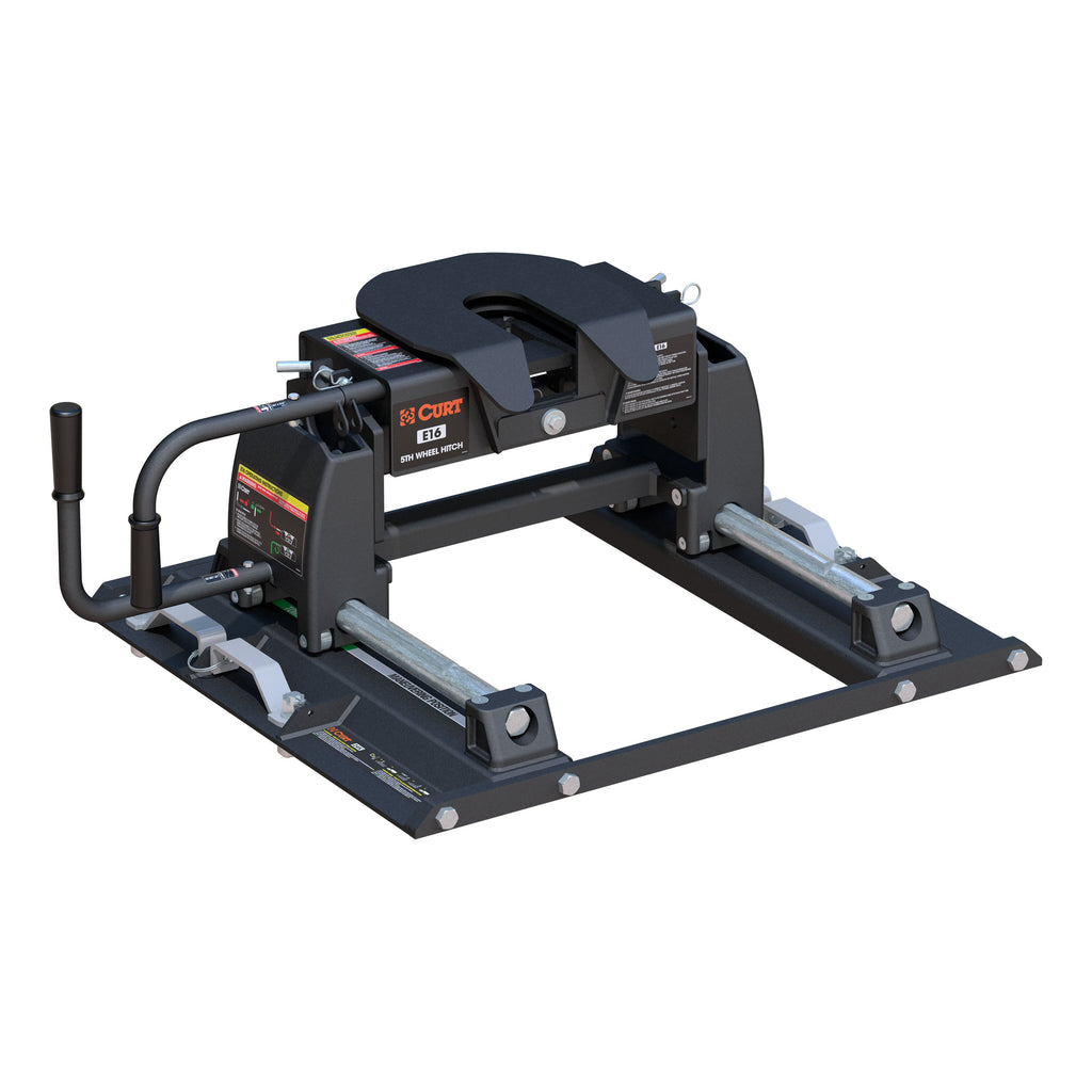 CURT 16674 E16 Sliding 5th Wheel Hitch; Select Ford F250; F350; F450; 6.75ft. Bed Puck Syst - Truck Part Superstore