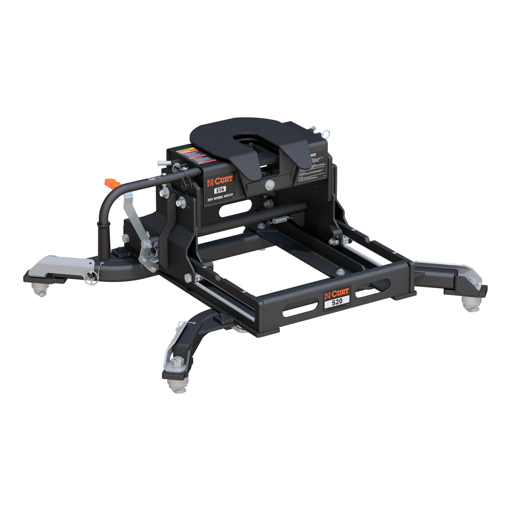 CURT 16694 E16 Sliding 5th Wheel Hitch, 16K, Select Ram 2500, 3500, 6.5' Bed Puck System - Truck Part Superstore