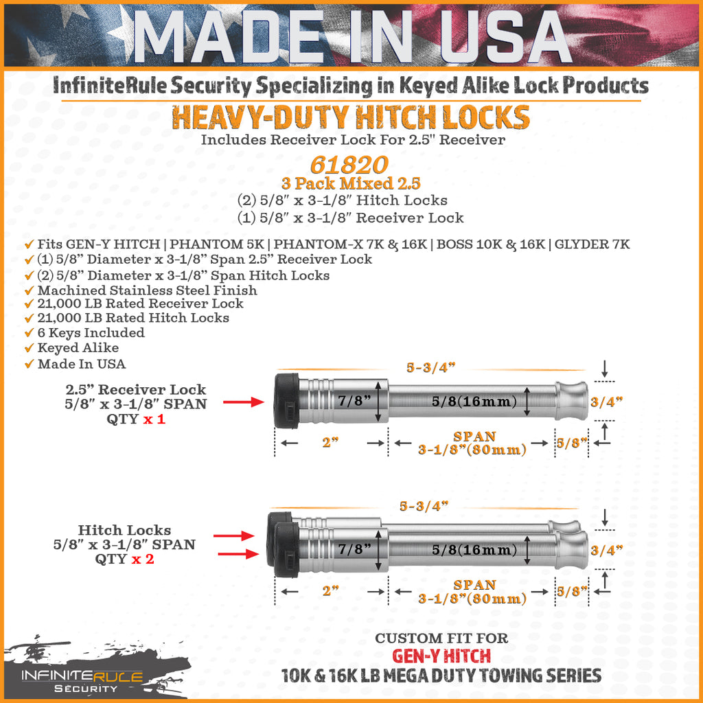 GEN-Y Hitch GH-103910 InfiniteRule Security Lock
