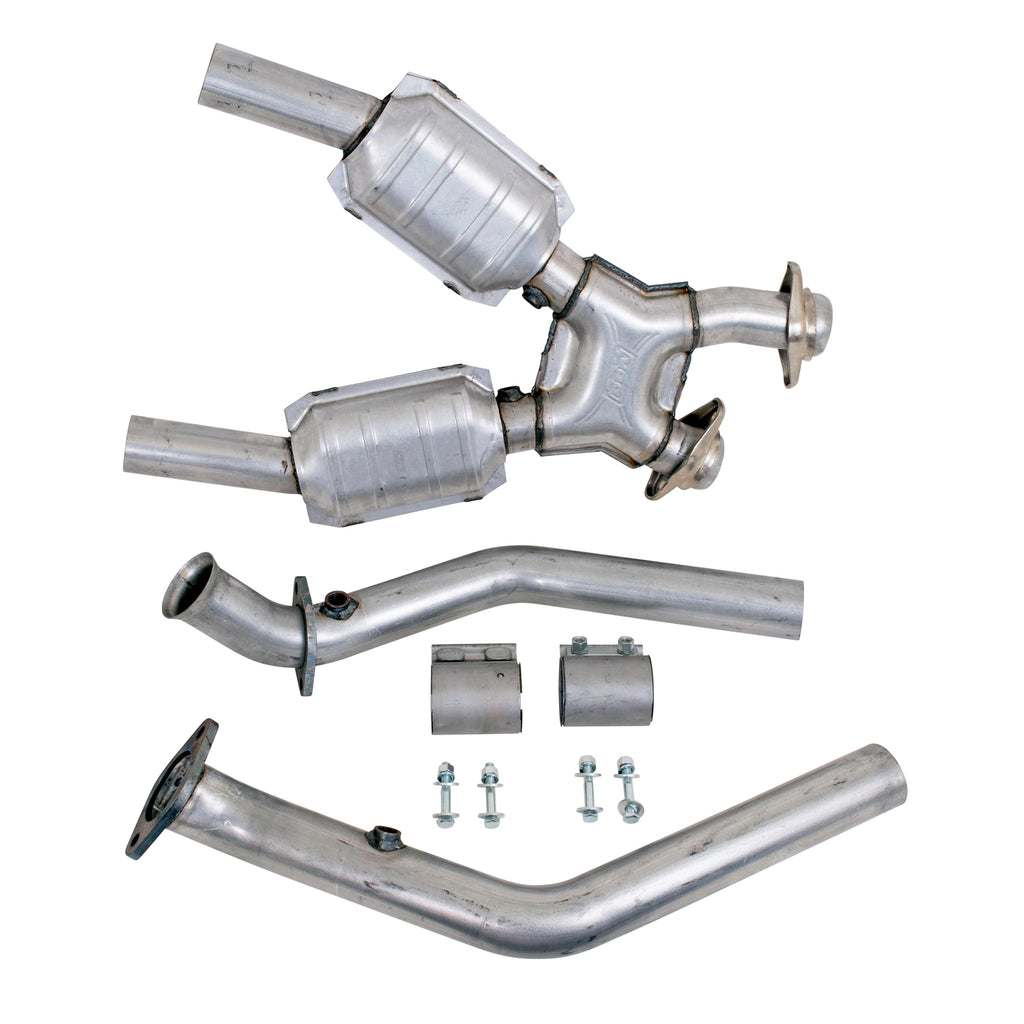 BBK Performance Parts 1670 1999-2004 MUSTANG 4.6L FULL 2.5 X PIPE W/CONVERTERS for Select Ford Mustang