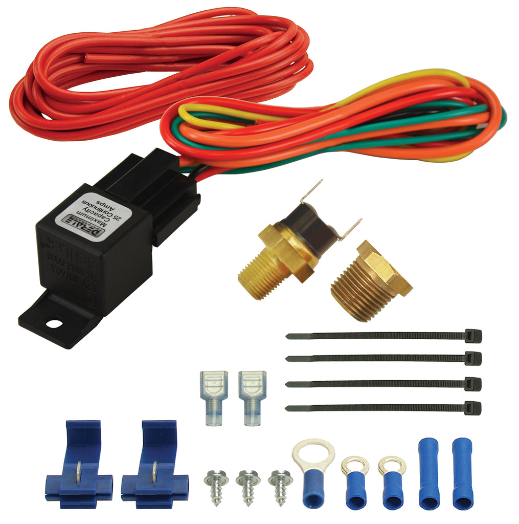 Derale 16720 180°F Fan Switch Controller Relay Kit, 1/8" & 3/8" NPT