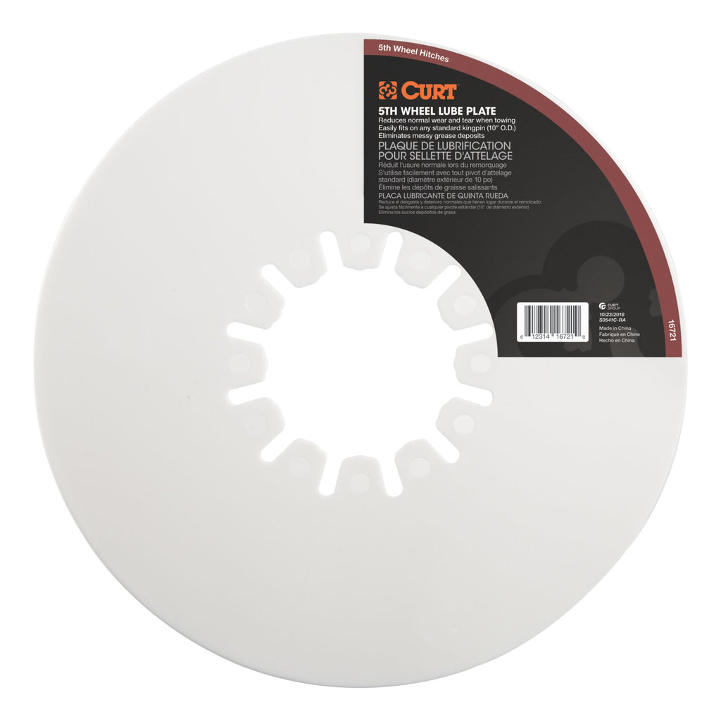 CURT 16721 10" 5th Wheel Lube Plate