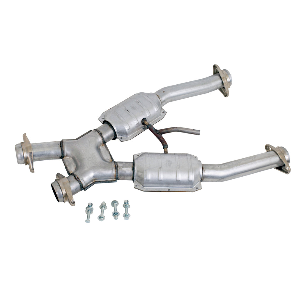 BBK Performance Parts 1672 1994-1995 MUSTANG GT 2.5 SHORT MID X PIPE W/CONVERTERS for Select Ford Mustang