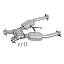 Load image into Gallery viewer, BBK Performance Parts 1672 1994-1995 MUSTANG GT 2.5 SHORT MID X PIPE W/CONVERTERS for Select Ford Mustang