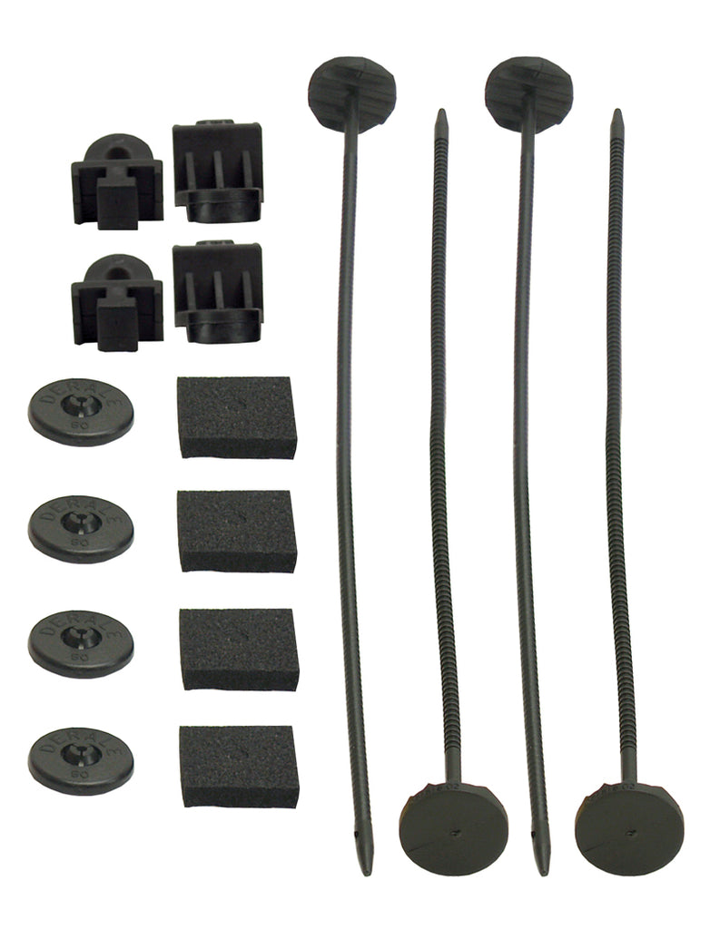 Derale 16744 Electric Fan Mounting Kit, Plastic Rods, Clips and Mounting Feet