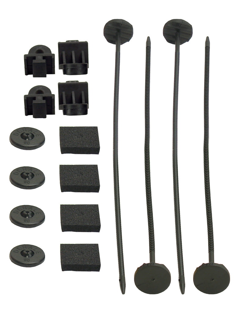 Derale 16744 Electric Fan Mounting Kit, Plastic Rods, Clips and Mounting Feet